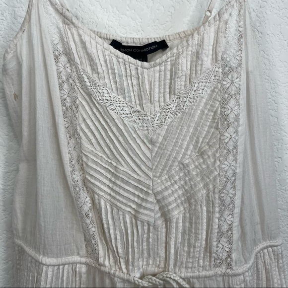 FCUK Fringe Pleated V Neck Waisted Tank - Picture 2 of 8